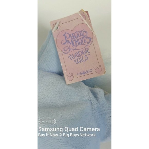 1997 Enesco Precious Moments 8" Tender Tails "Blue Elephant" Soft Plushie Luvey - Picture 10 of 12